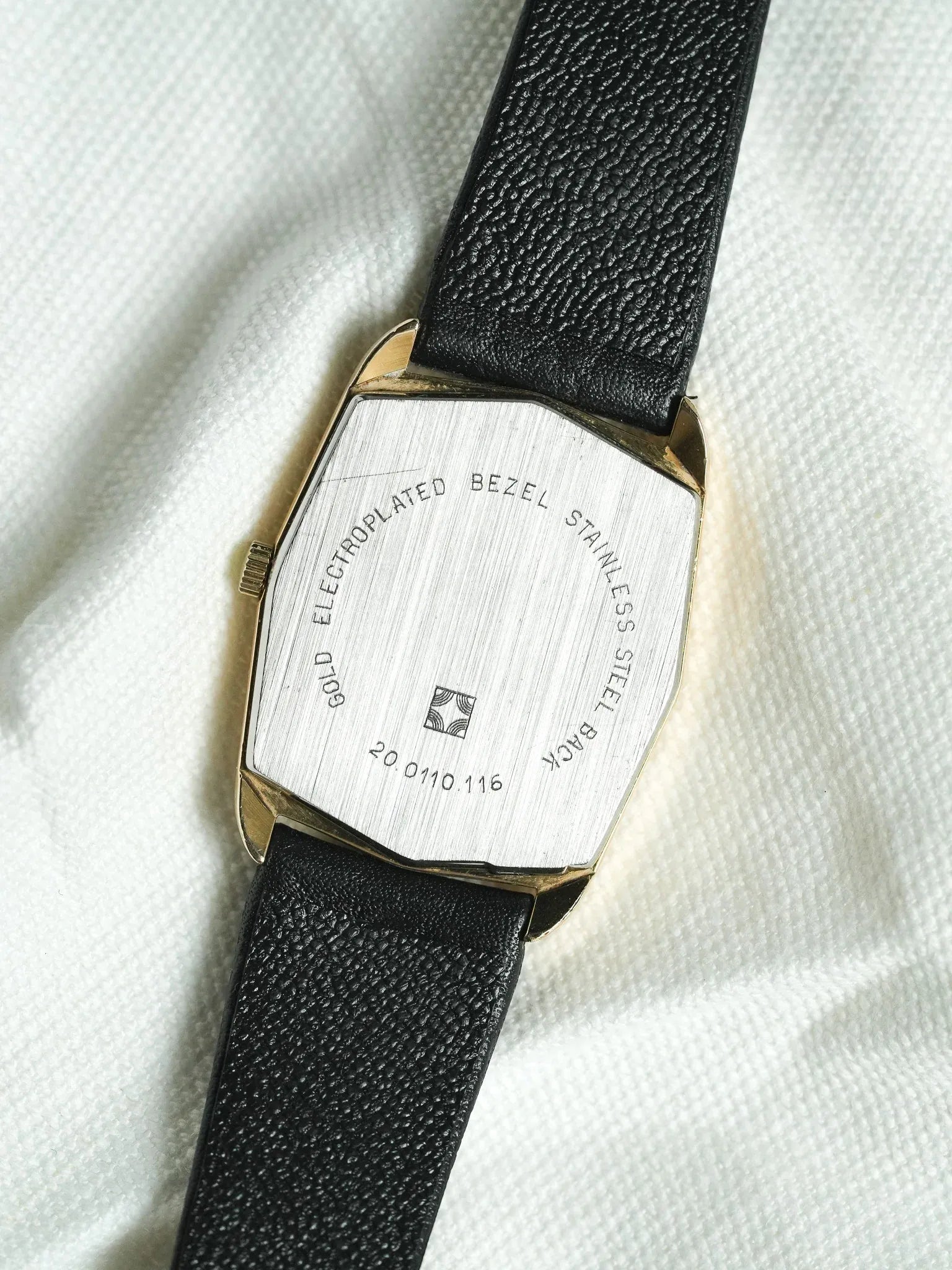 Zenith - Tank Noir Plaqué Or date - 1990s - Atelier Victor