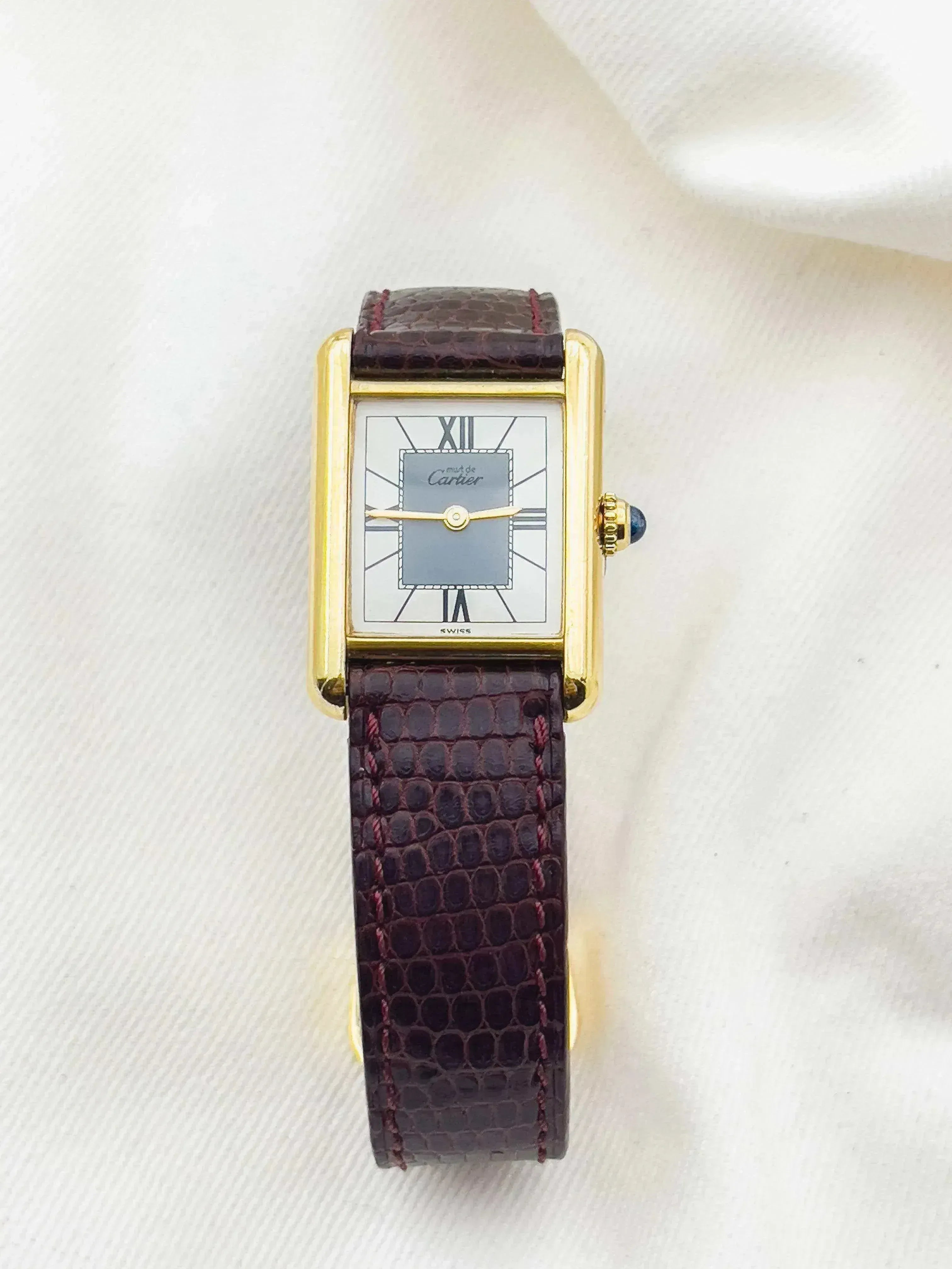 Cartier - Tank Must Vermeil Boucle Déployante Gris - 1990s - Atelier Victor