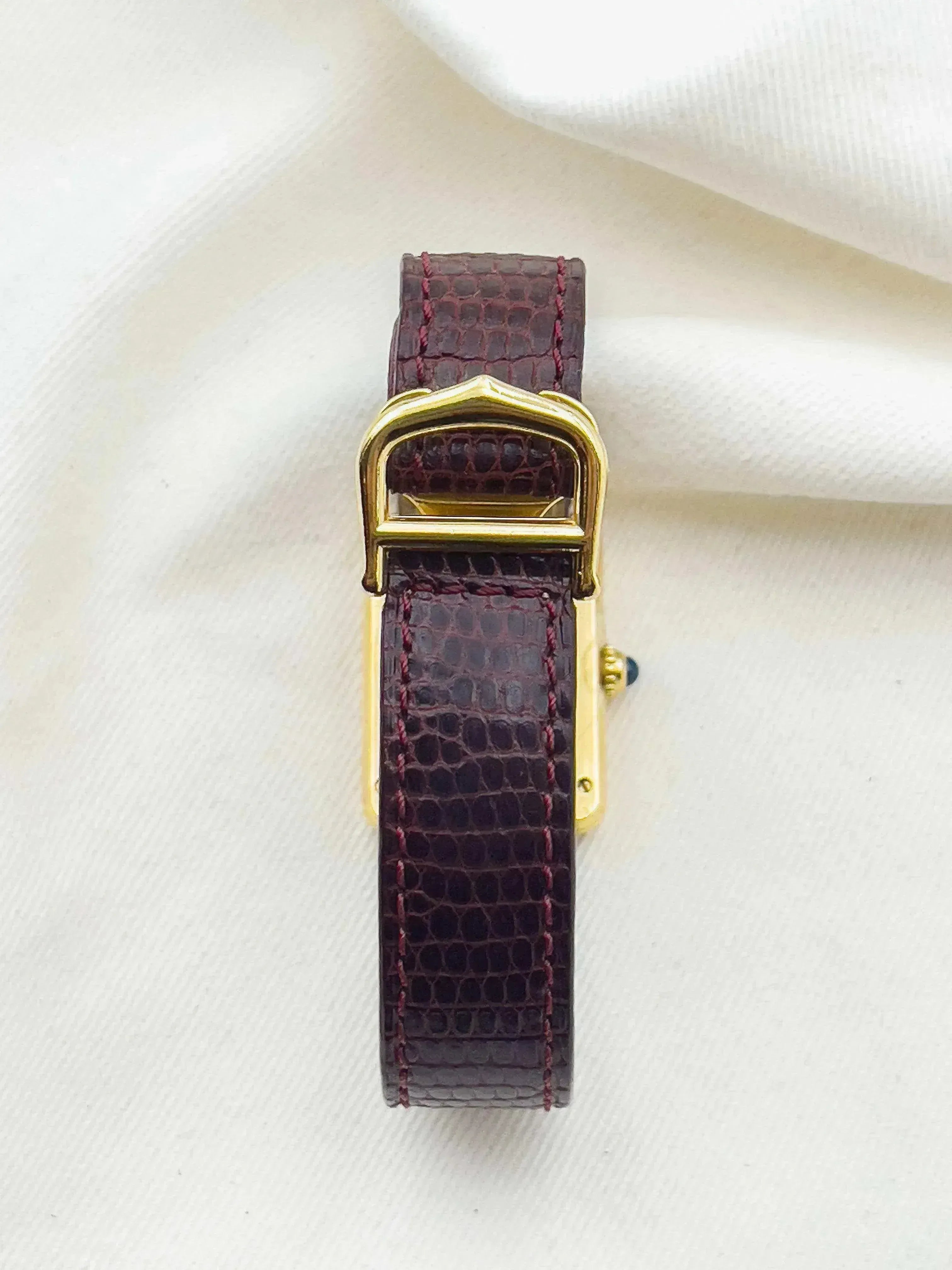 Cartier - Tank Must Vermeil Boucle Déployante Gris - 1990s - Atelier Victor