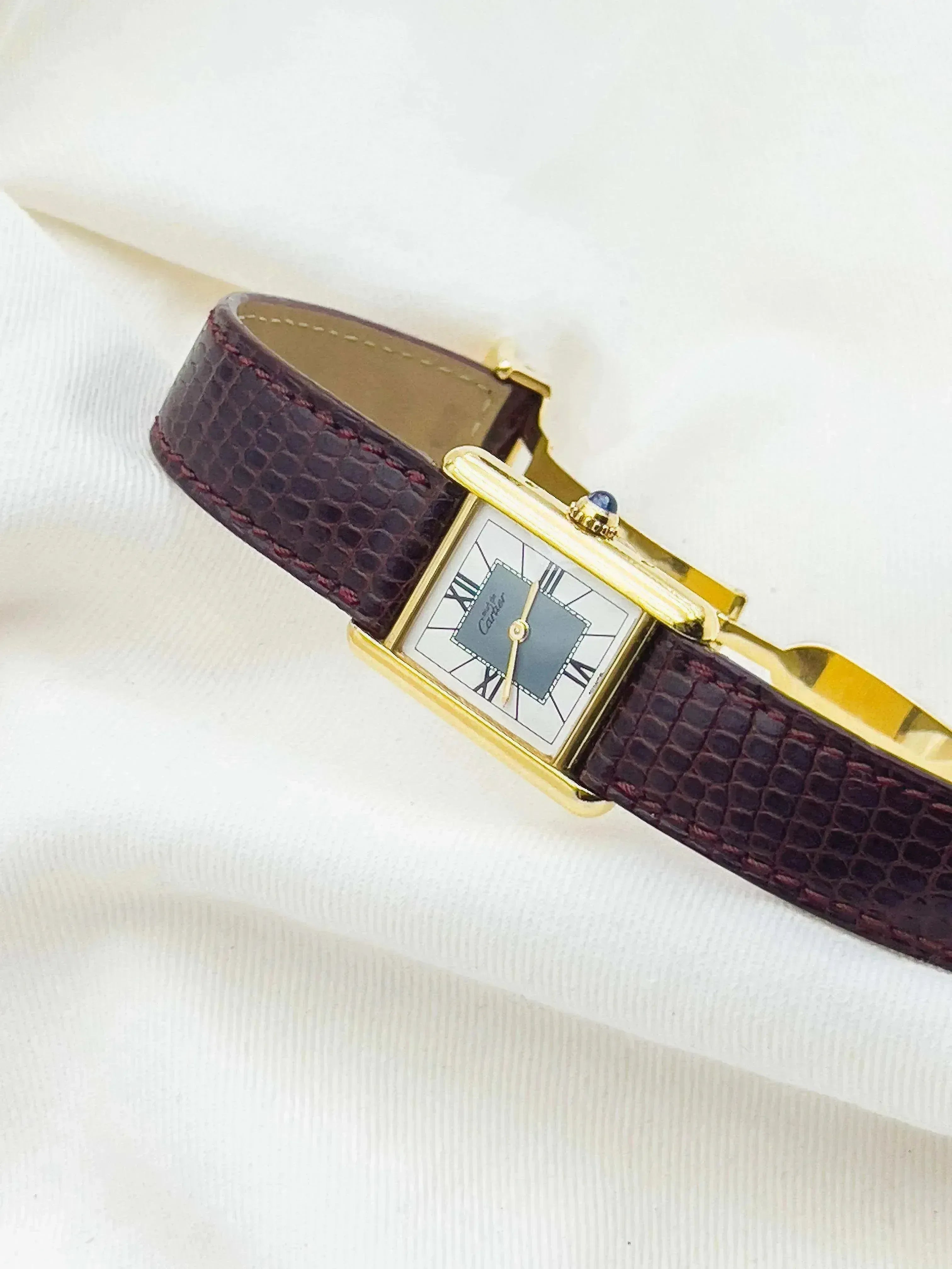 Cartier - Tank Must Vermeil Boucle Déployante Gris - 1990s - Atelier Victor