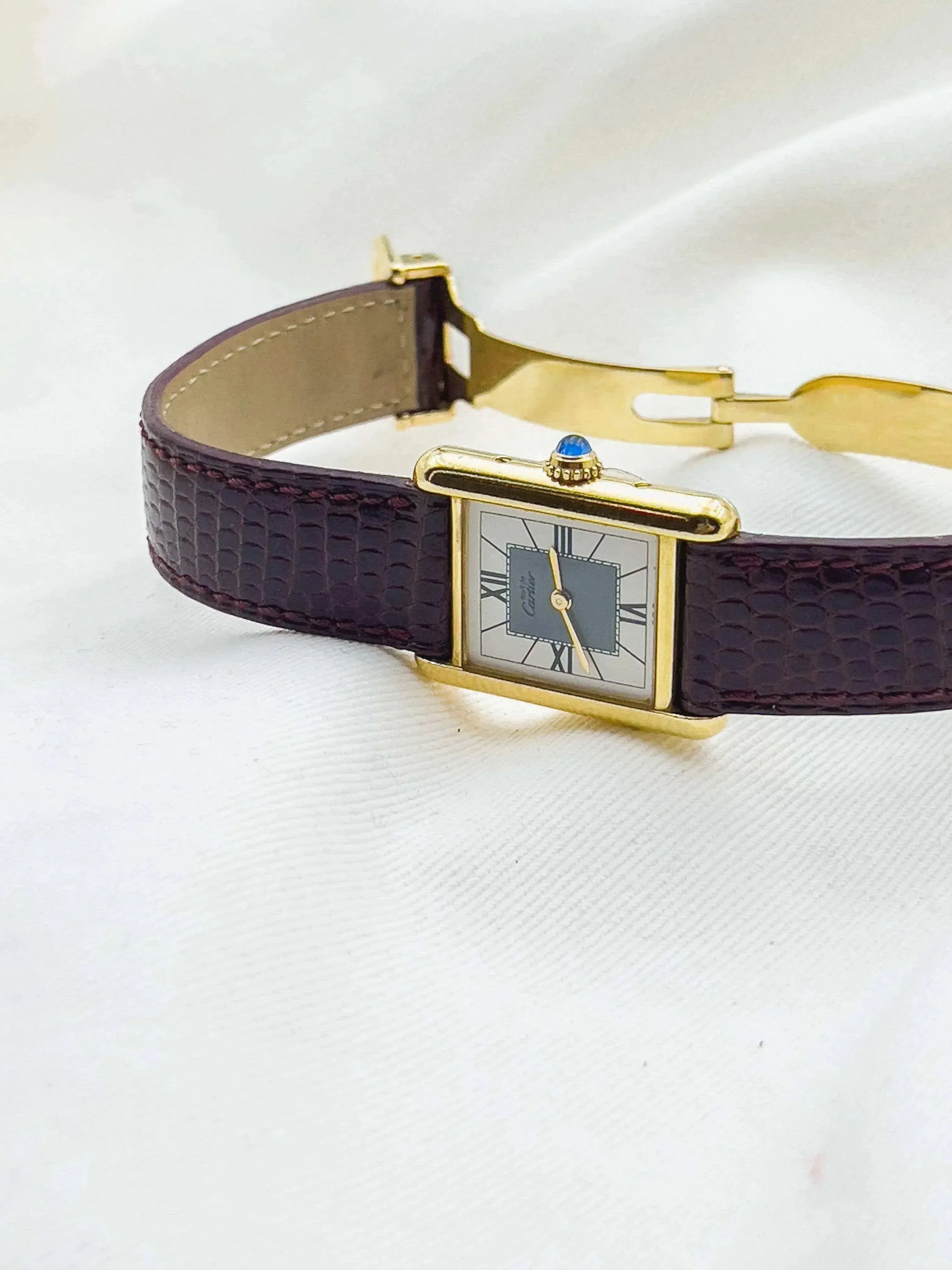Cartier - Tank Must Vermeil Boucle Déployante Gris - 1990s - Atelier Victor - Vintage  Shop