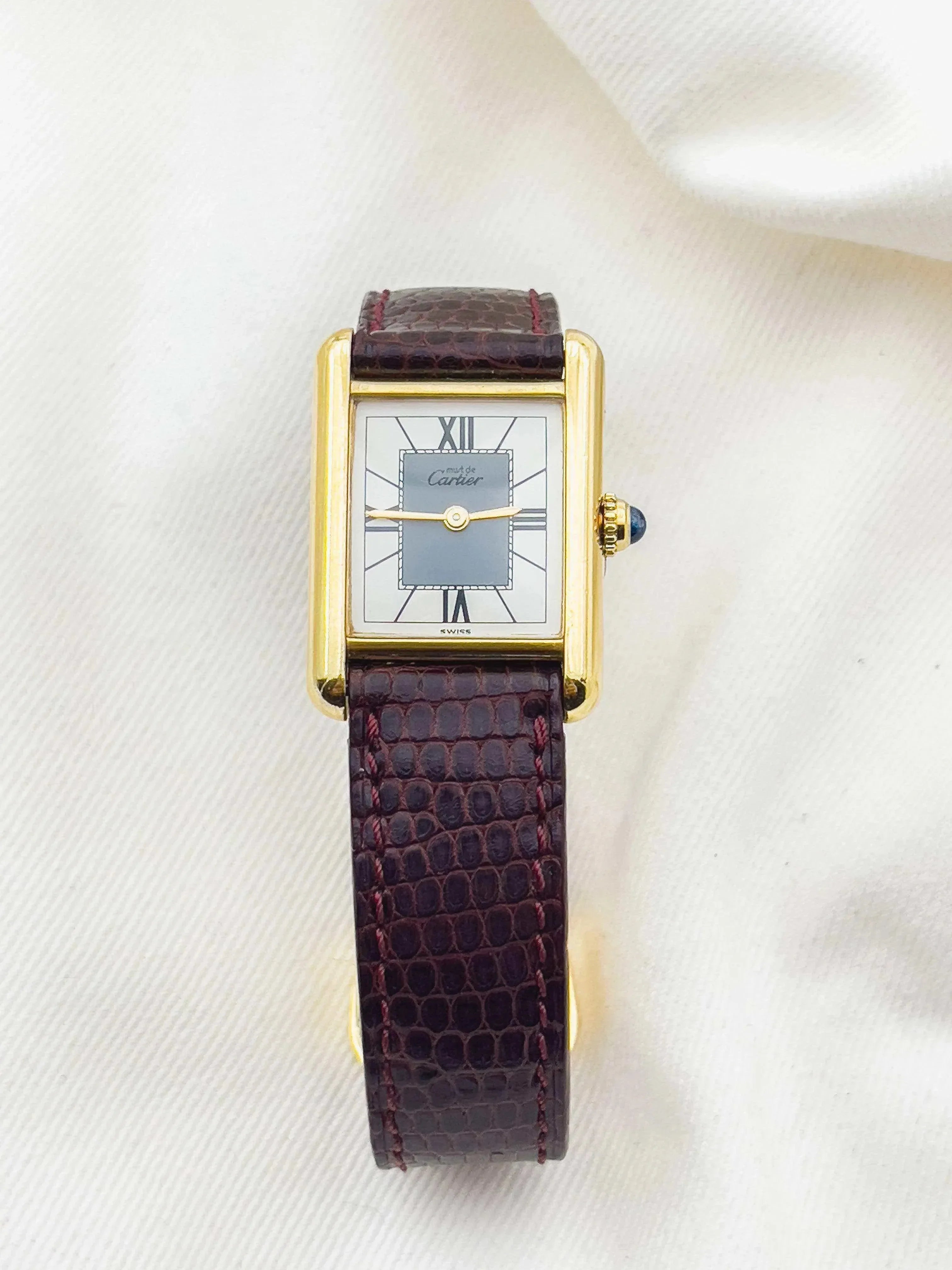 Cartier - Tank Must Vermeil Boucle Déployante Gris - 1990s - Atelier Victor - Vintage  Shop