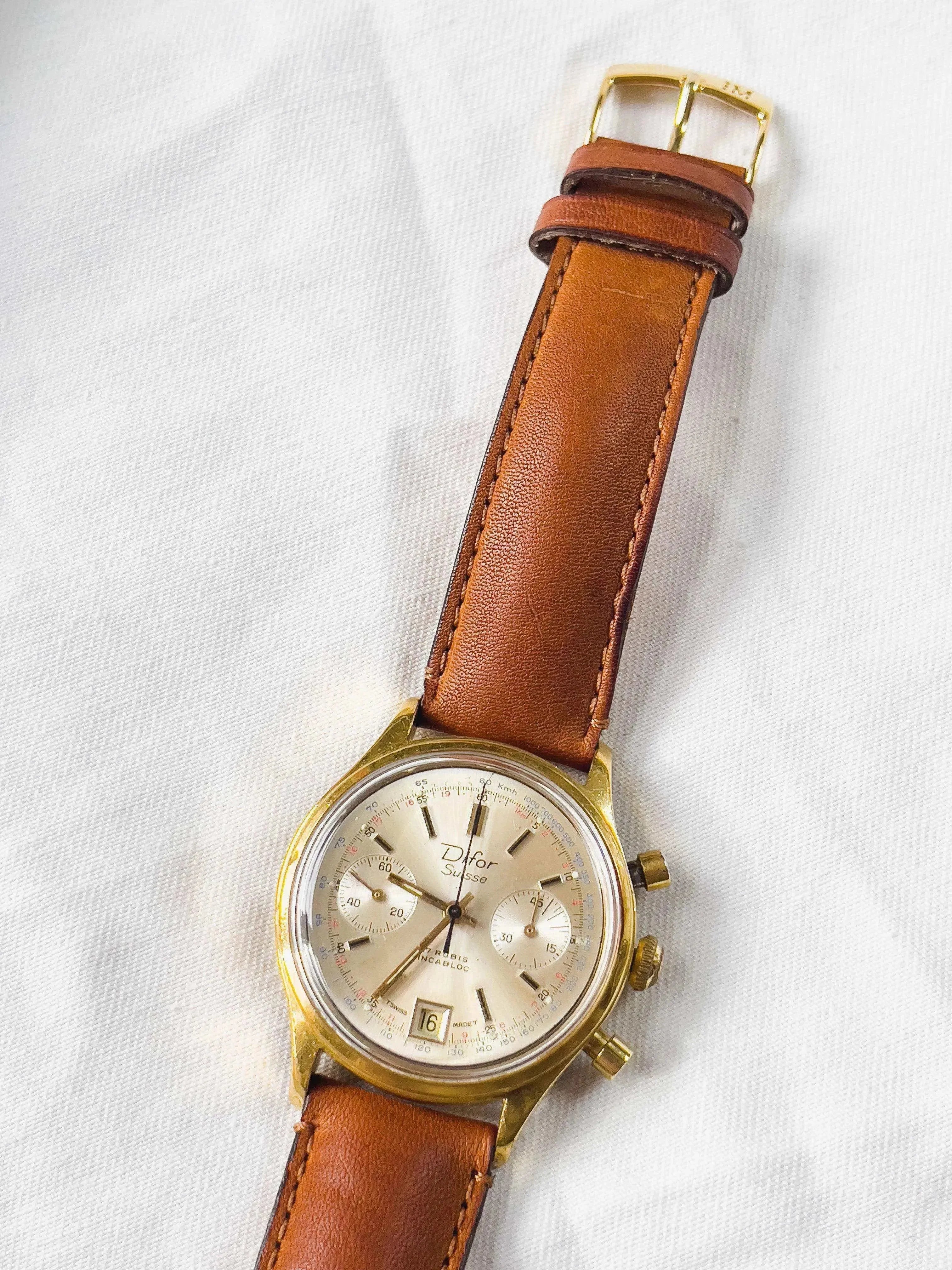 Difor Suisse - Chronographe Valjoux - 1950s - Atelier Victor - Vintage  Shop