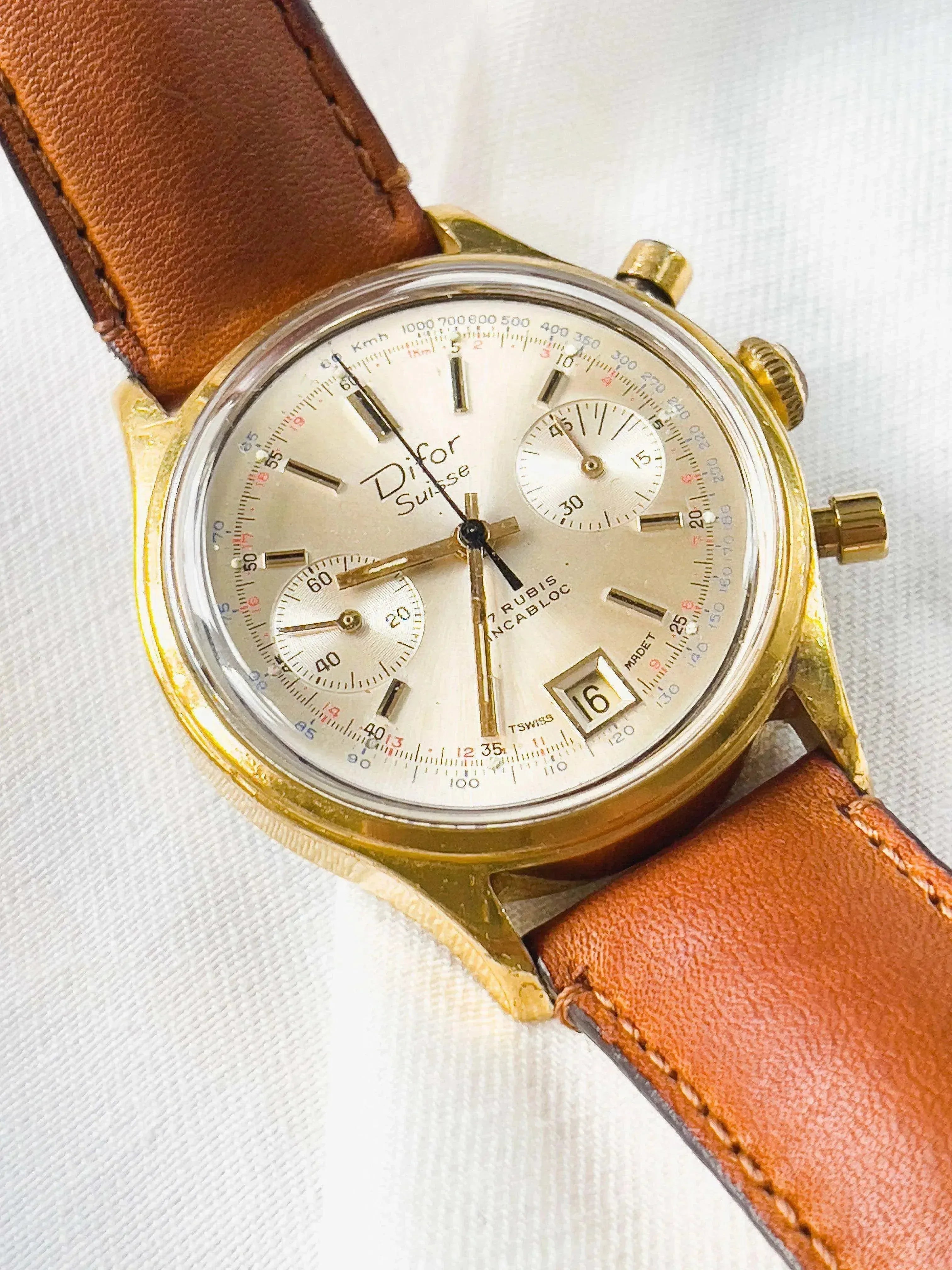 Difor Suisse - Chronographe Valjoux - 1950s - Atelier Victor - Vintage  Shop