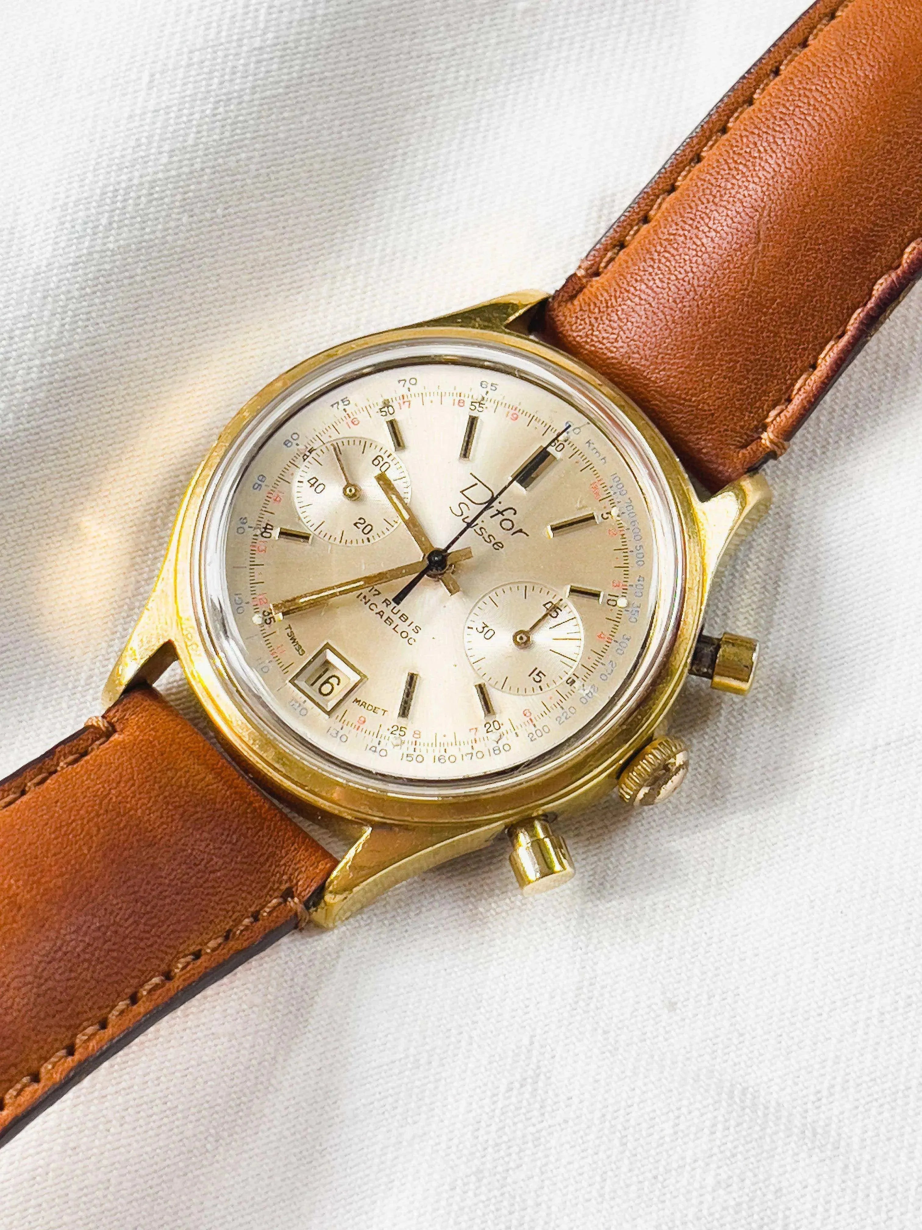 Difor Suisse - Chronographe Valjoux - 1950s - Atelier Victor - Vintage Watch Shop