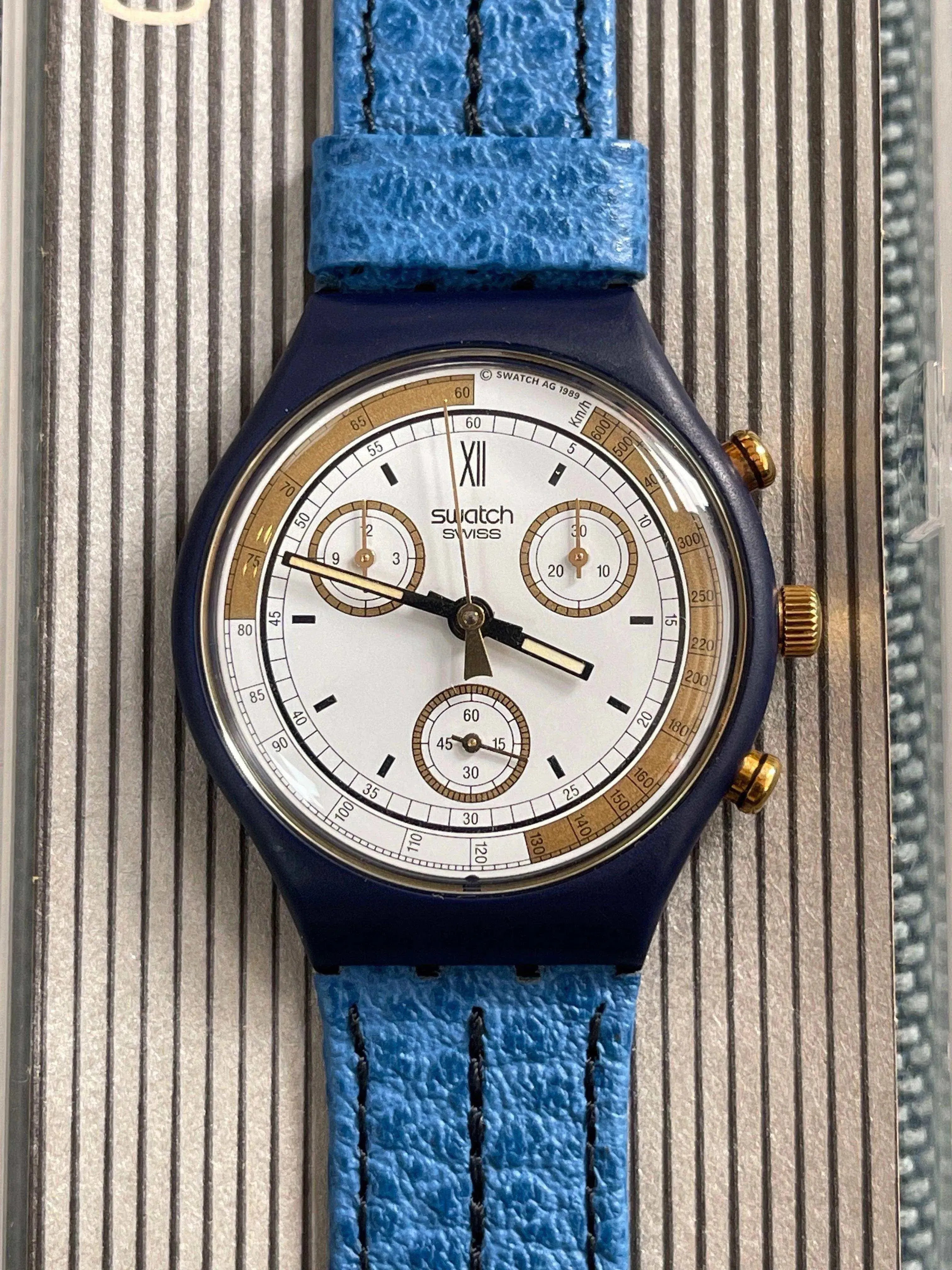 Swatch Vintage Chronograph Watch - New Skipper from stock - 1990s 