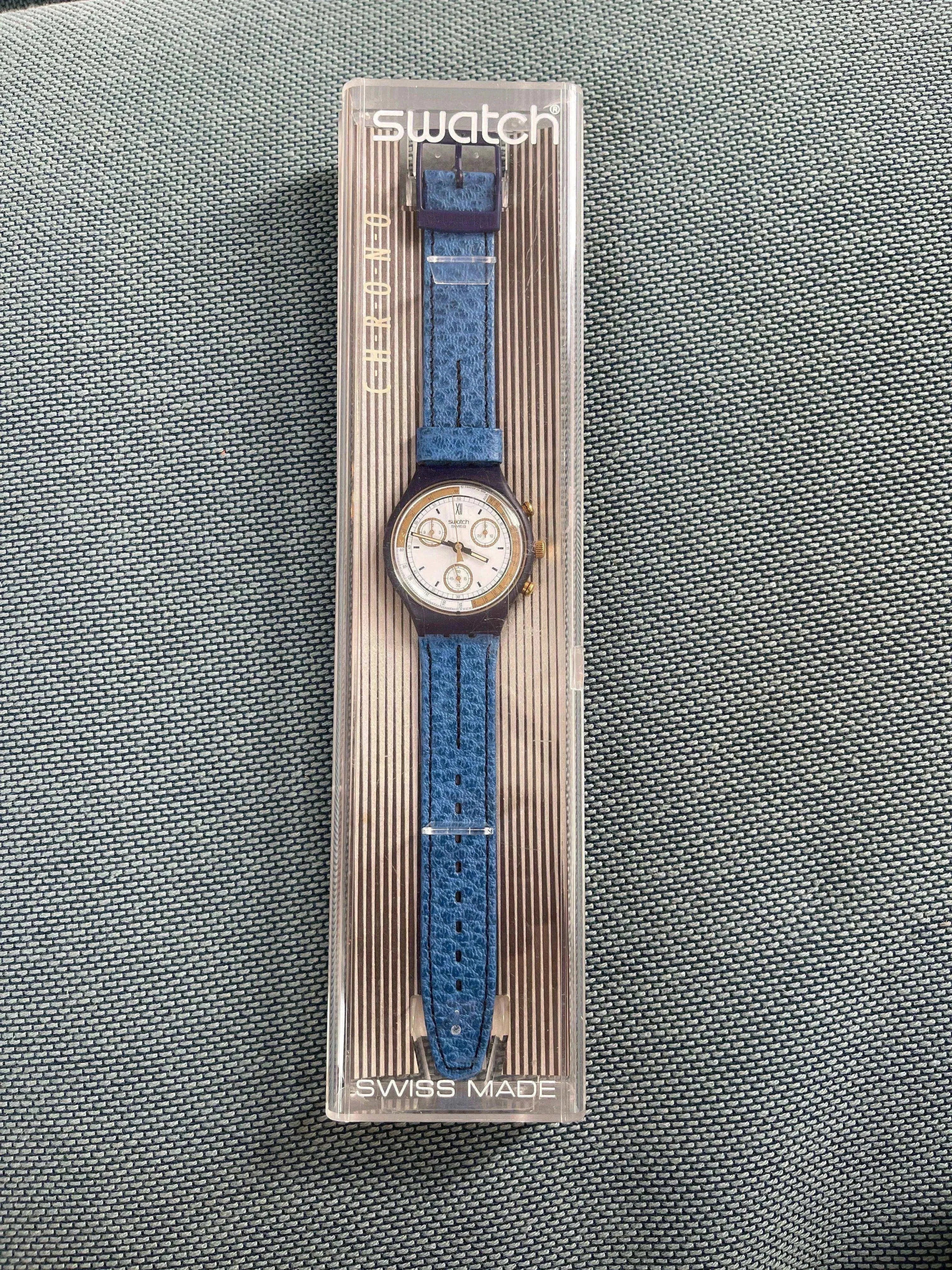 Swatch Vintage Chronograph Watch - New Skipper from stock - 1990s 