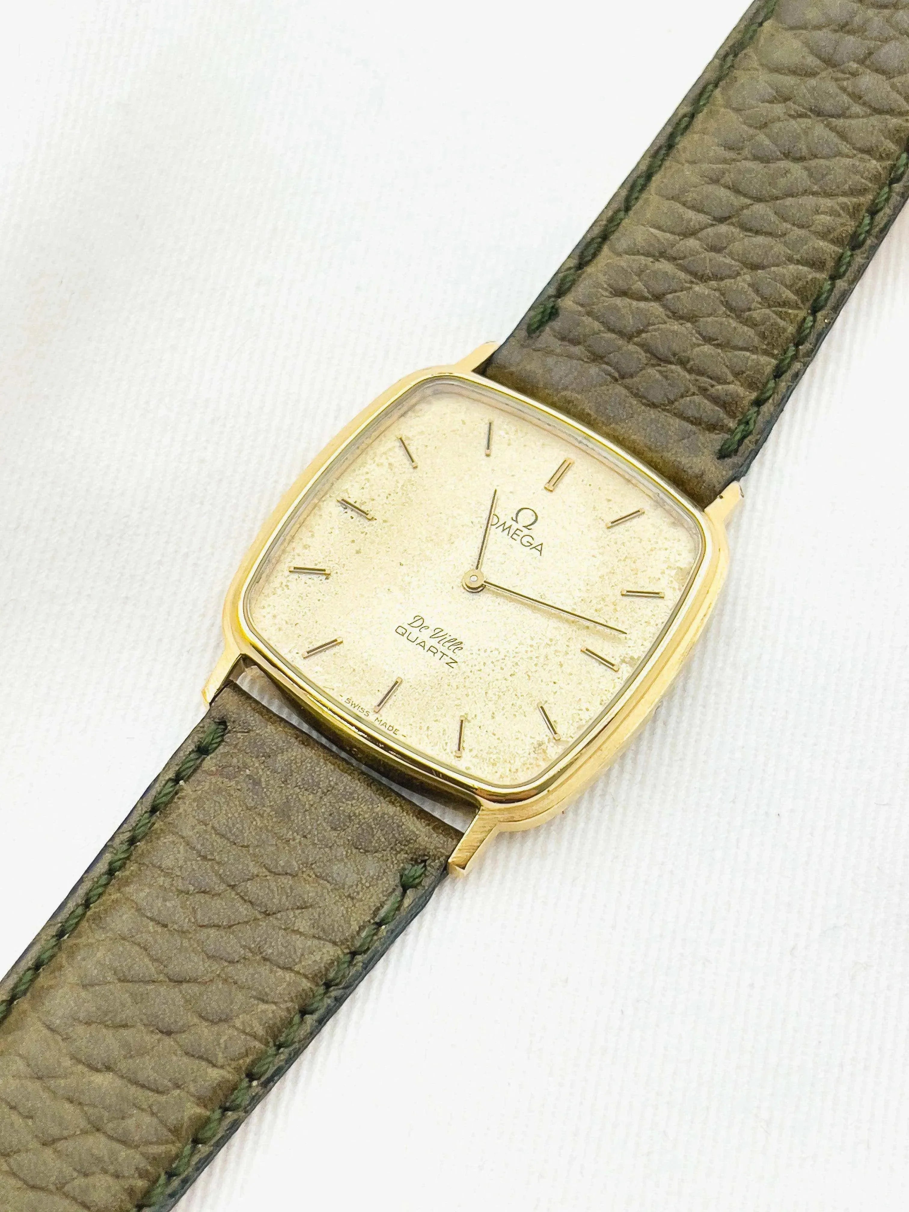 Omega - De Ville Gold Square Patine Kaki - 1970s - Atelier Victor - Vintage  Shop