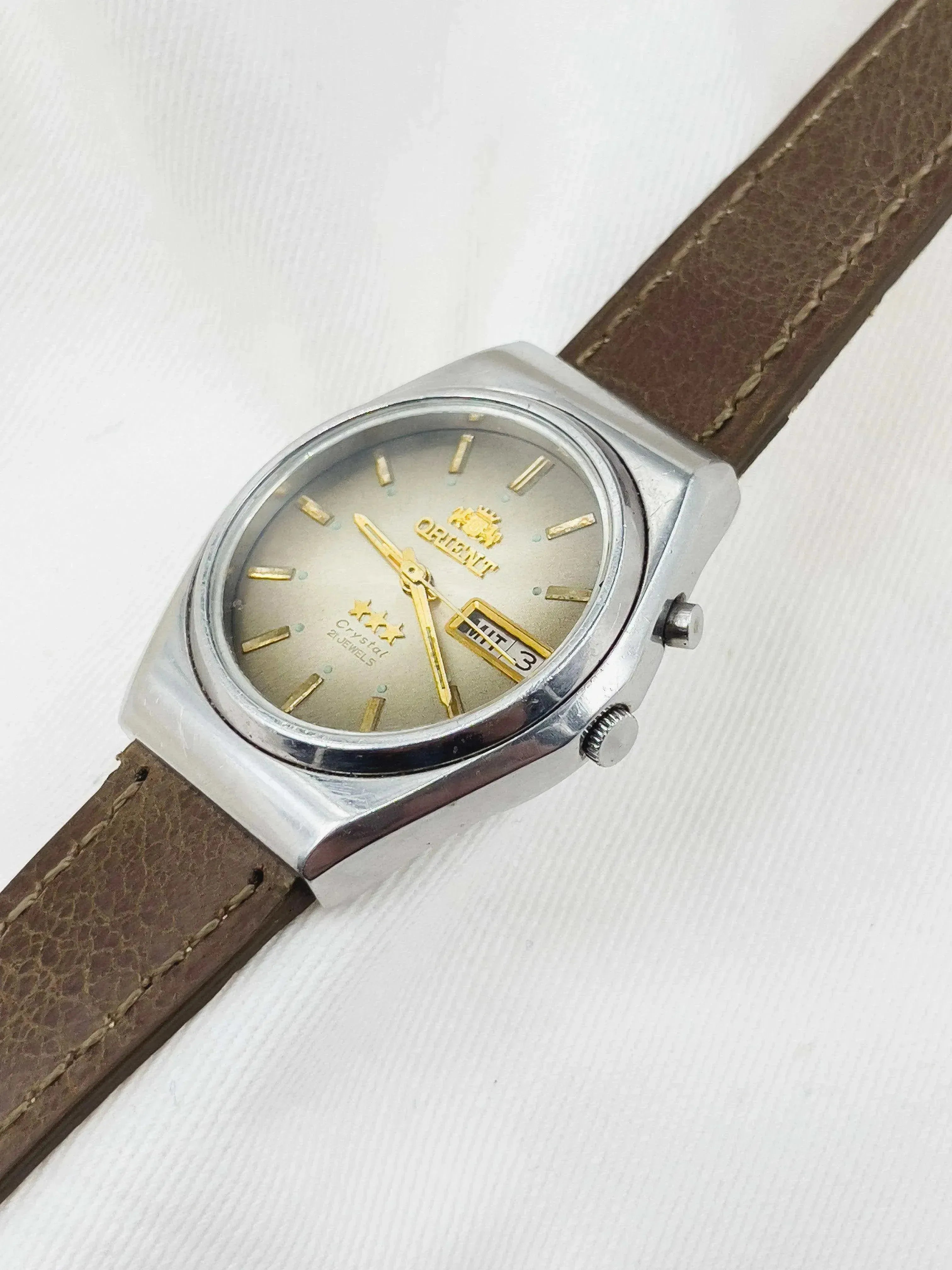 Orient - Cadran Moka Or - 1980s - Atelier Victor