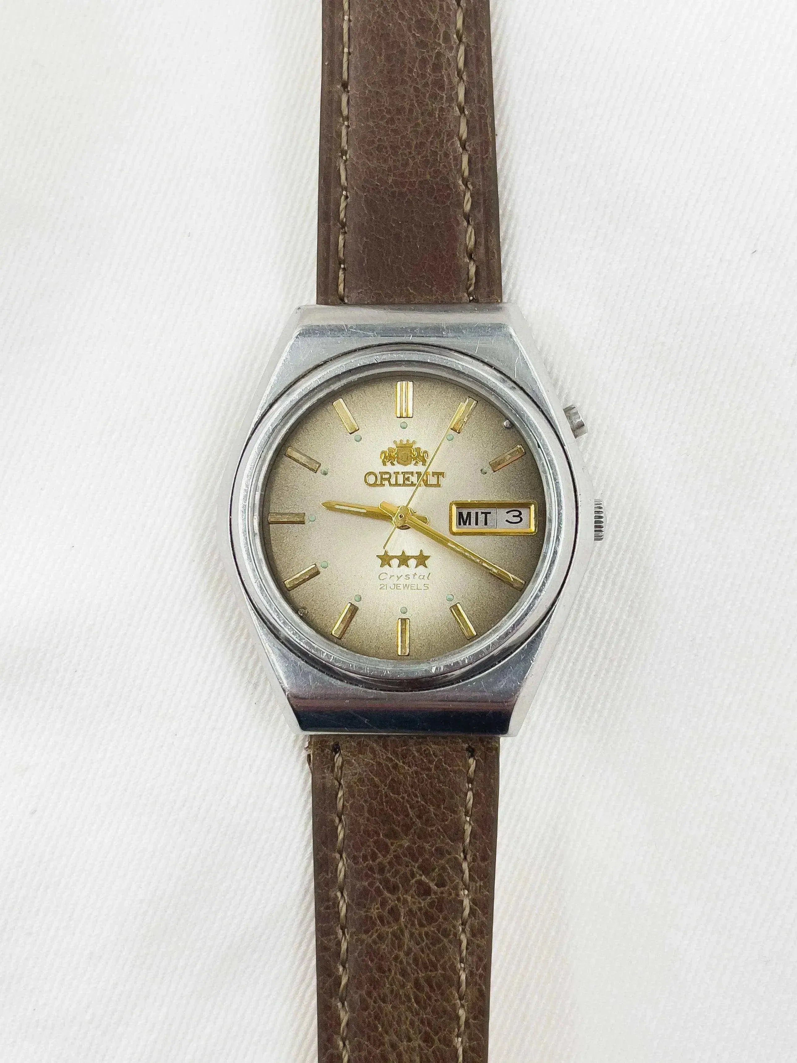 Orient - Cadran Moka Or - 1980s - Atelier Victor - Vintage  Shop