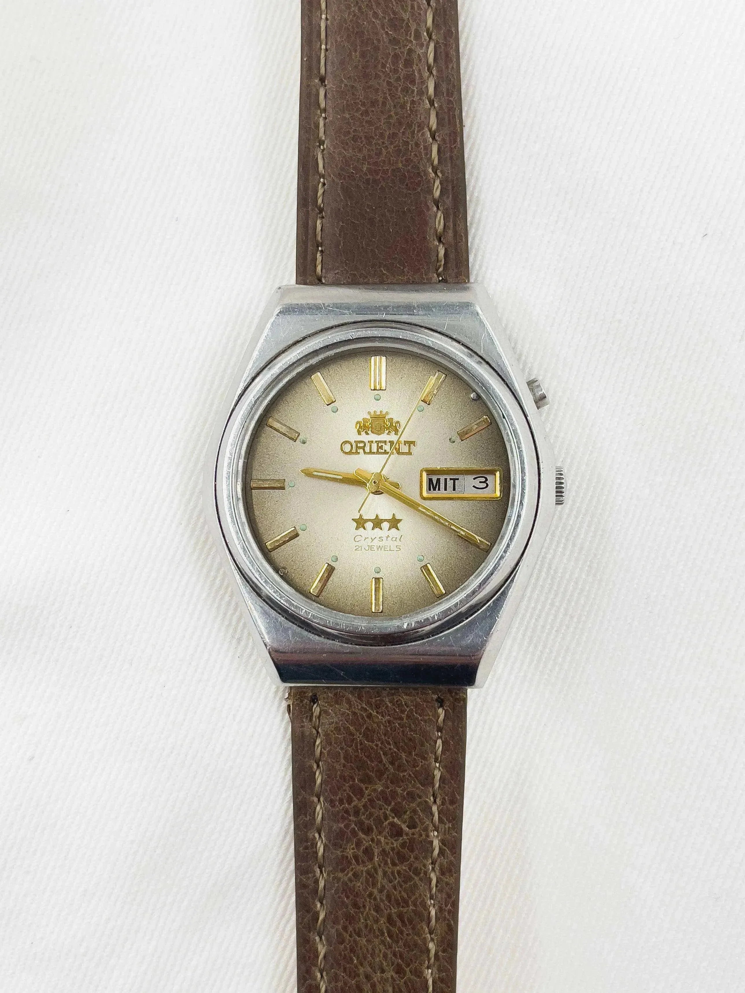 Orient - Cadran Moka Or - 1980s - Atelier Victor - Vintage  Shop
