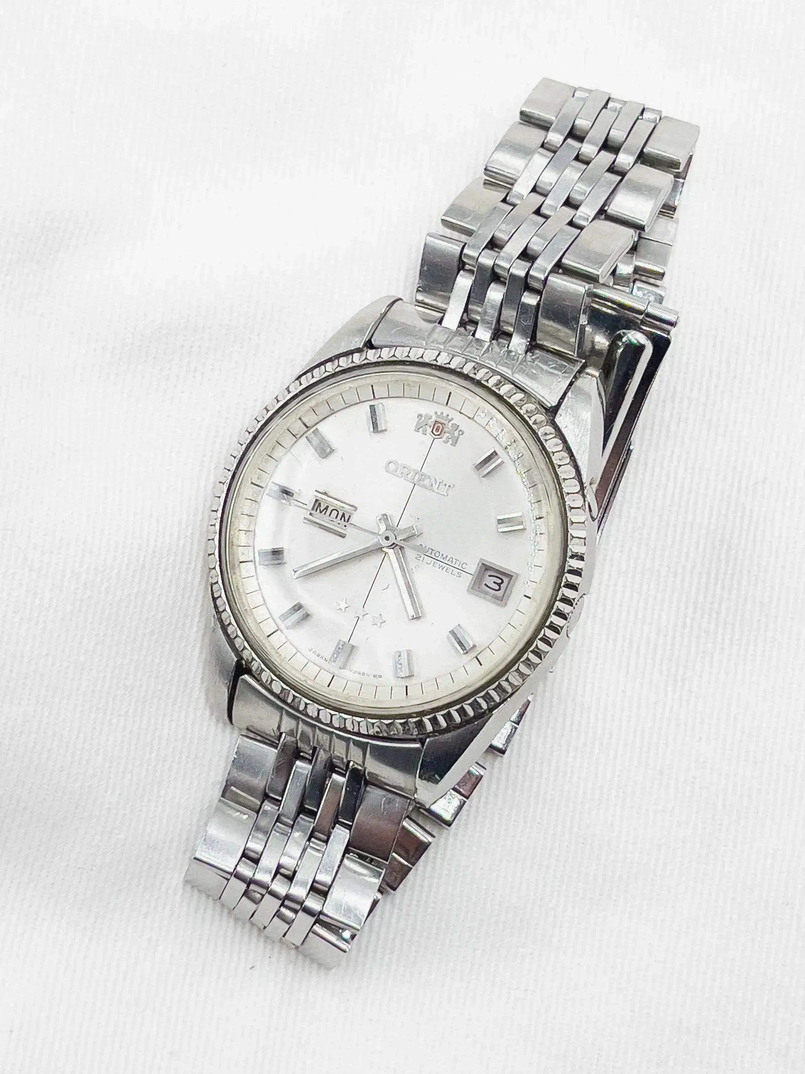 Orient - Cannelée Day Date - 1970s - Atelier Victor