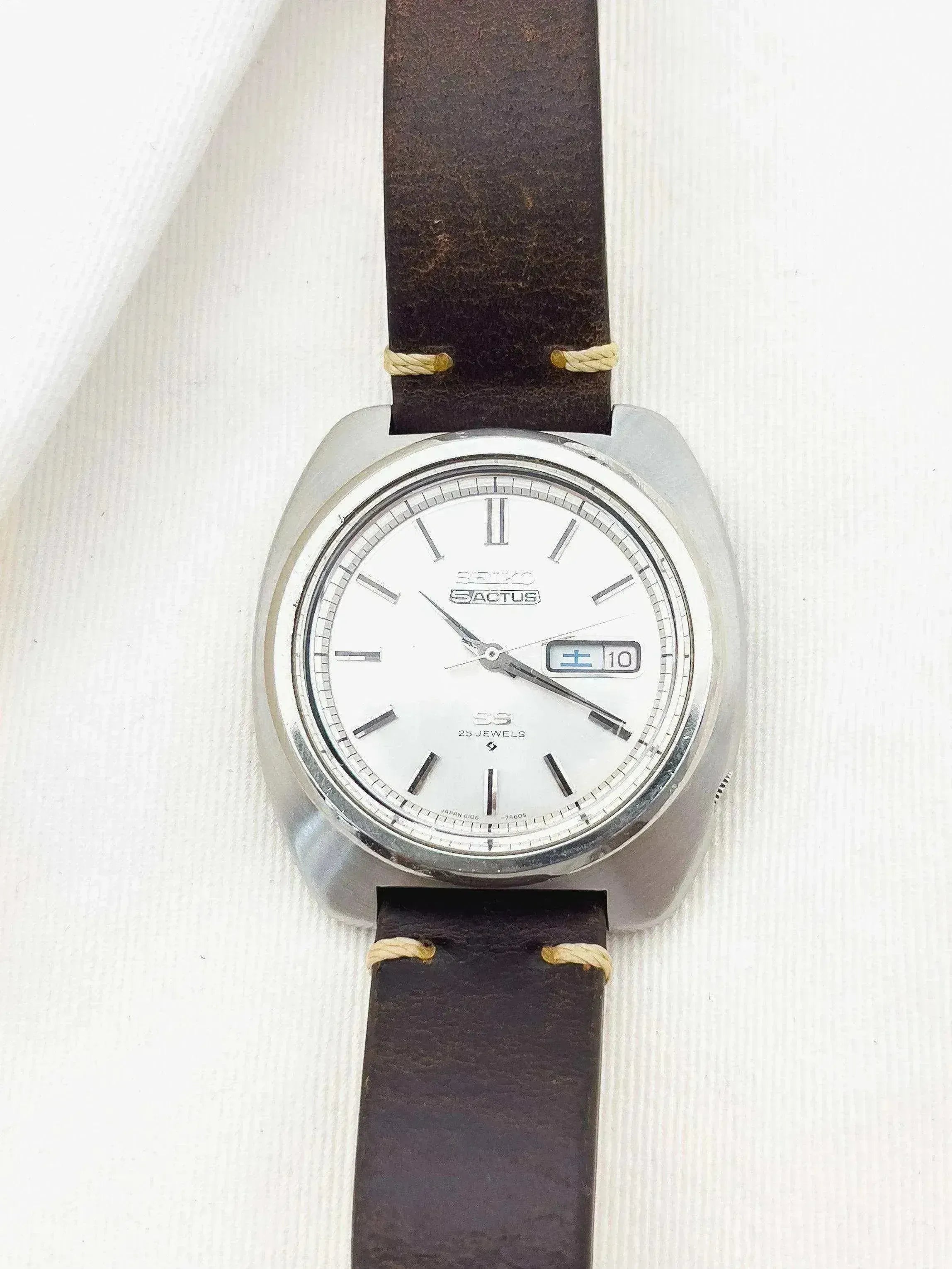 Seiko - 5 Actus Kanji Cuir 40mm - 1970 - Atelier Victor
