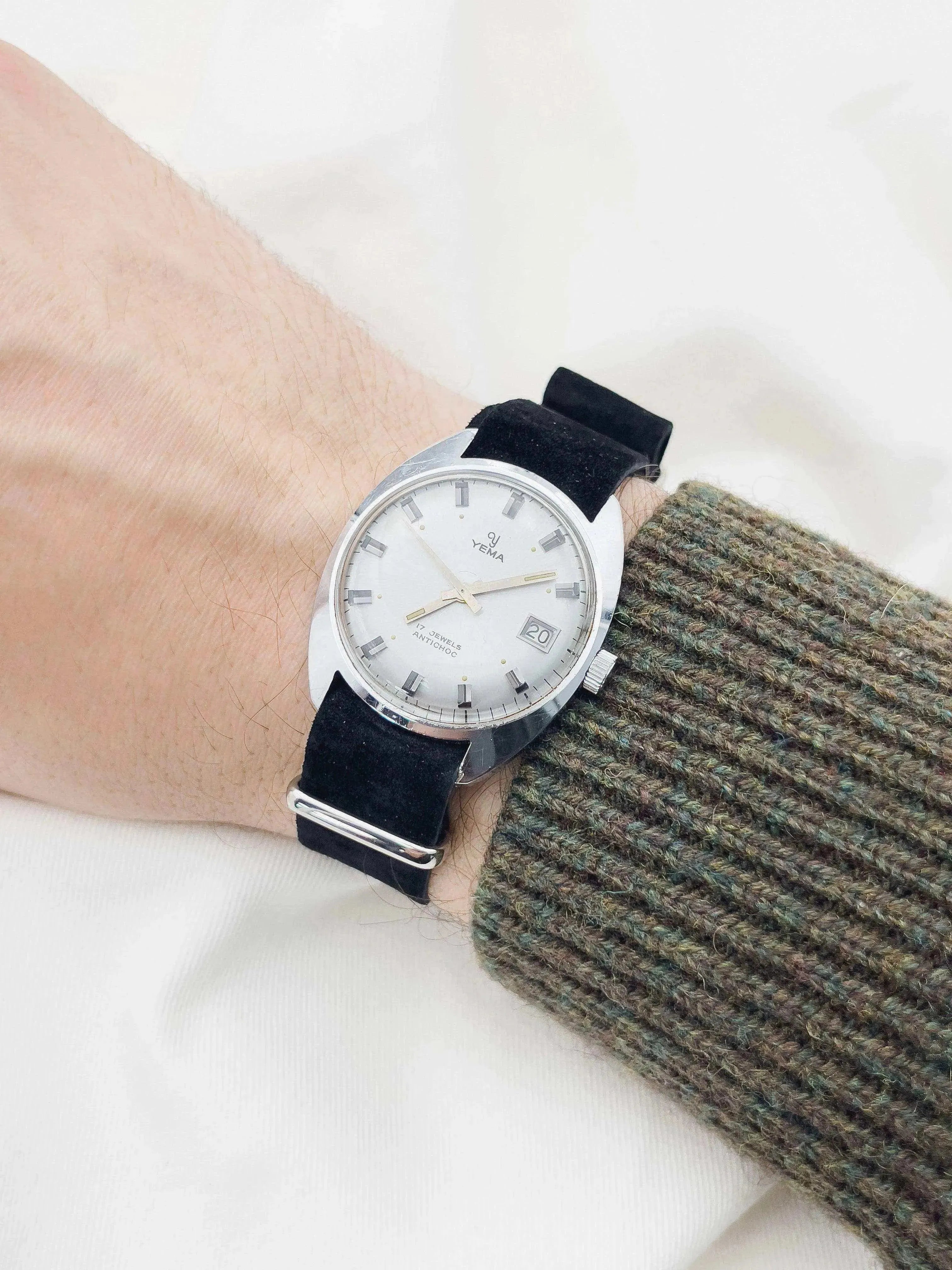 Yema - Dress Watch Acier Date nato - 1960s - Atelier Victor Paris - Vintage Watch Shop Dubai